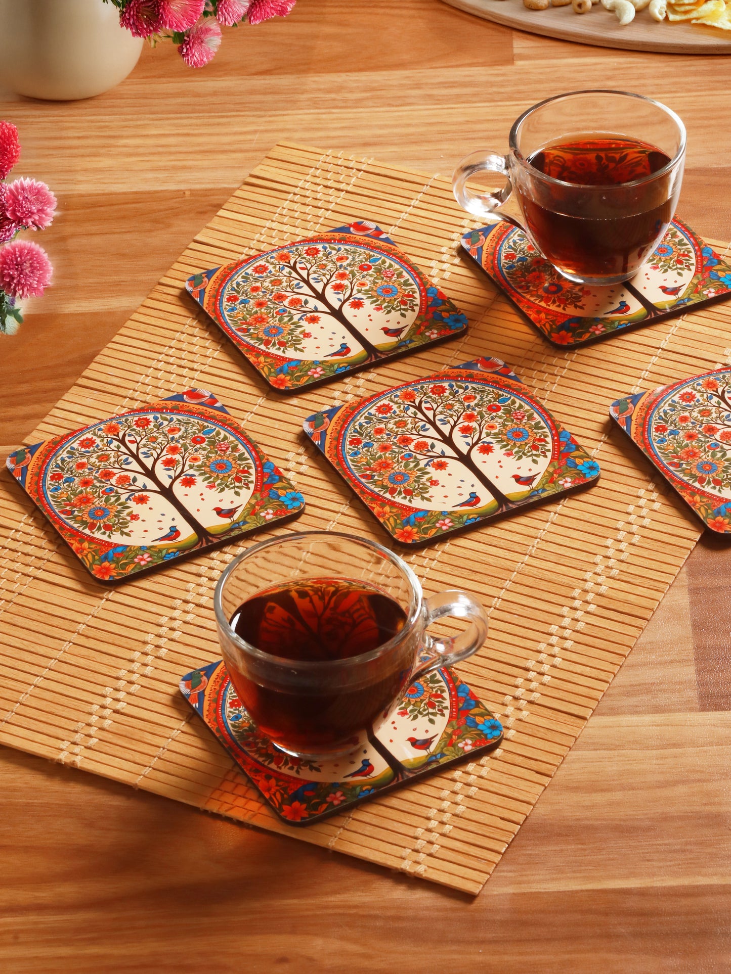 The beauty of nature-Set Of 6 Wooden Coaster