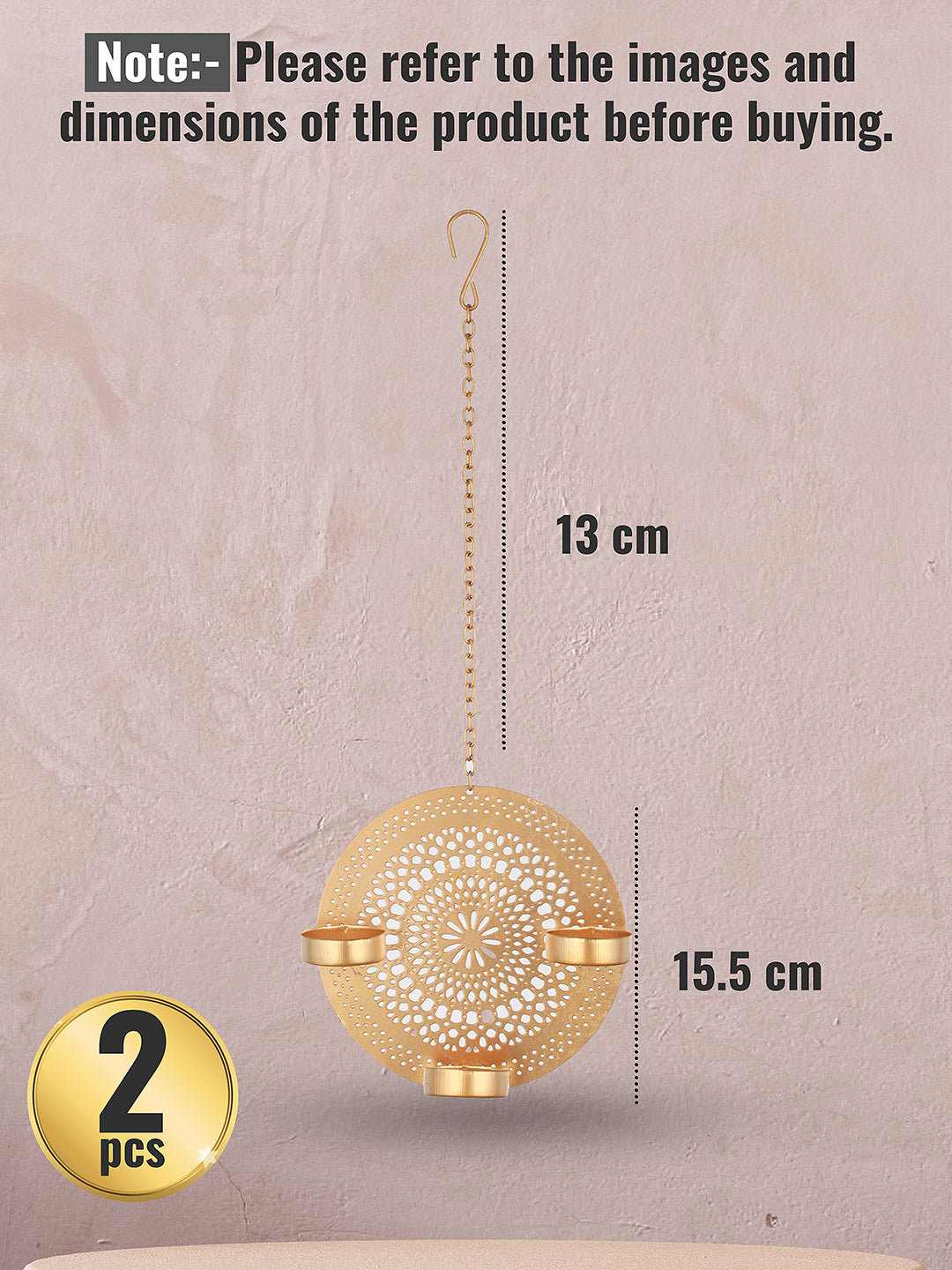 Blossoms Hanging Tealight Holders -Set of 2