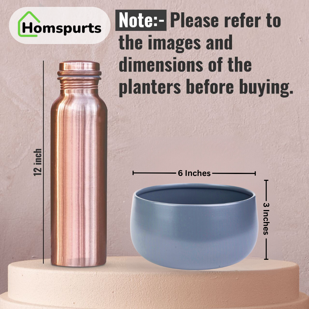 Helena Hue Planter (Grey) - Set Of Two