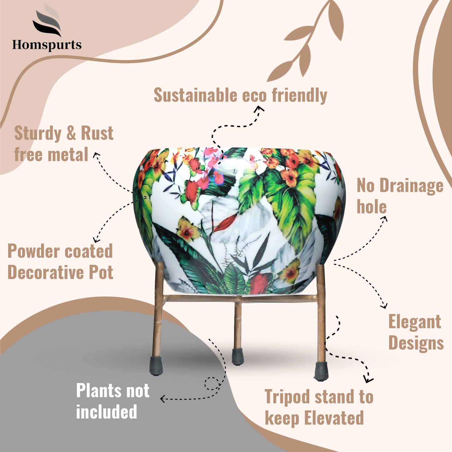 Arrta Handcrafted Planter With Stand