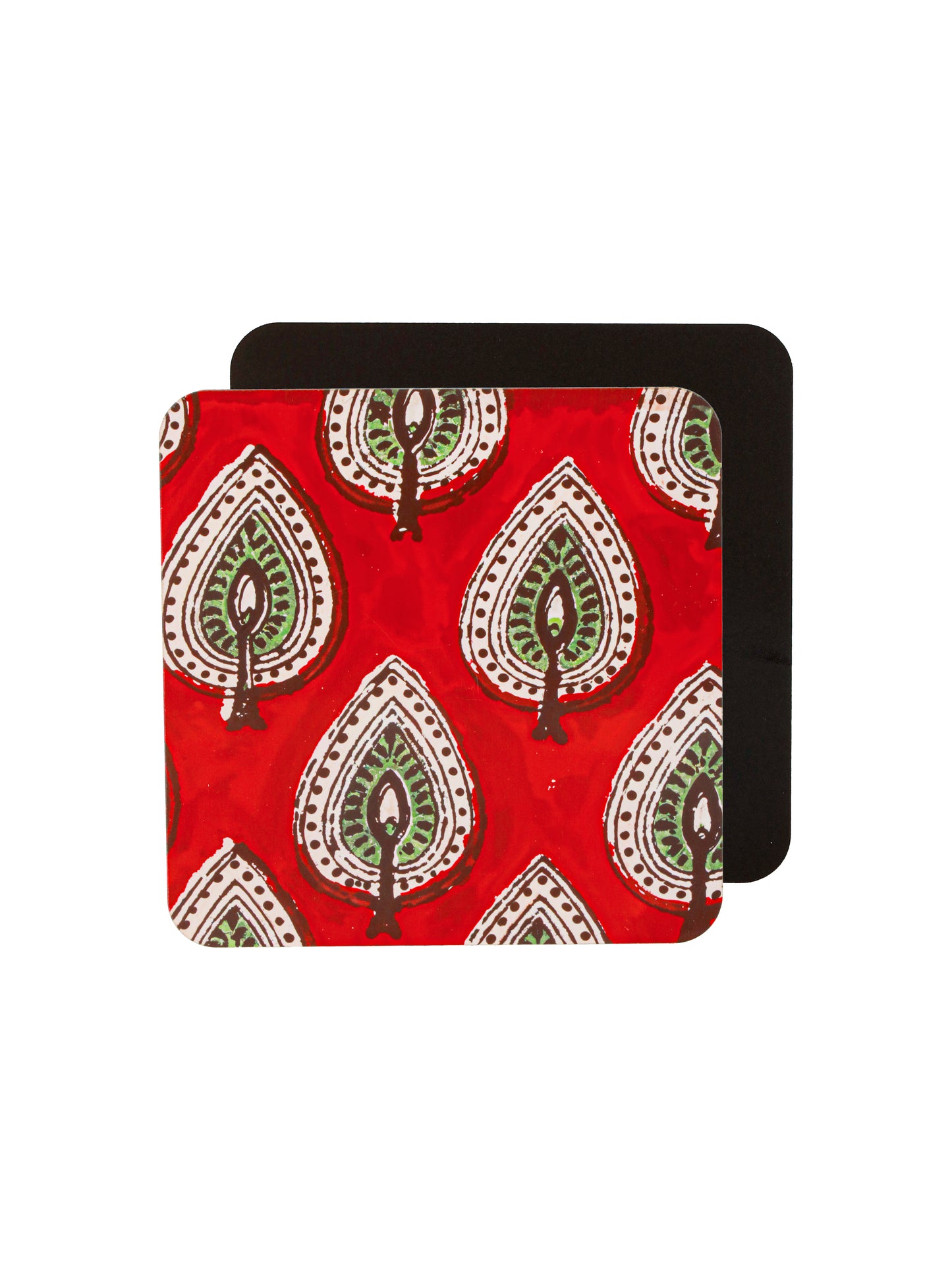 Paisley-Set Of 6 Wooden Coaster