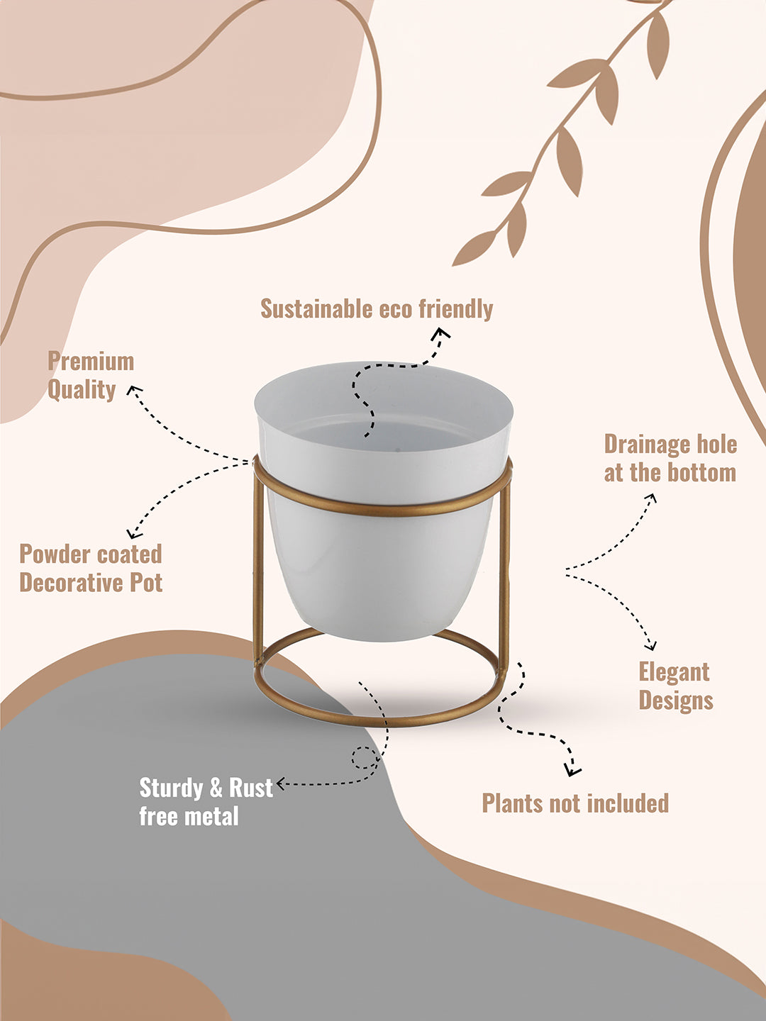 Parona Metal Planter - Set Of Two