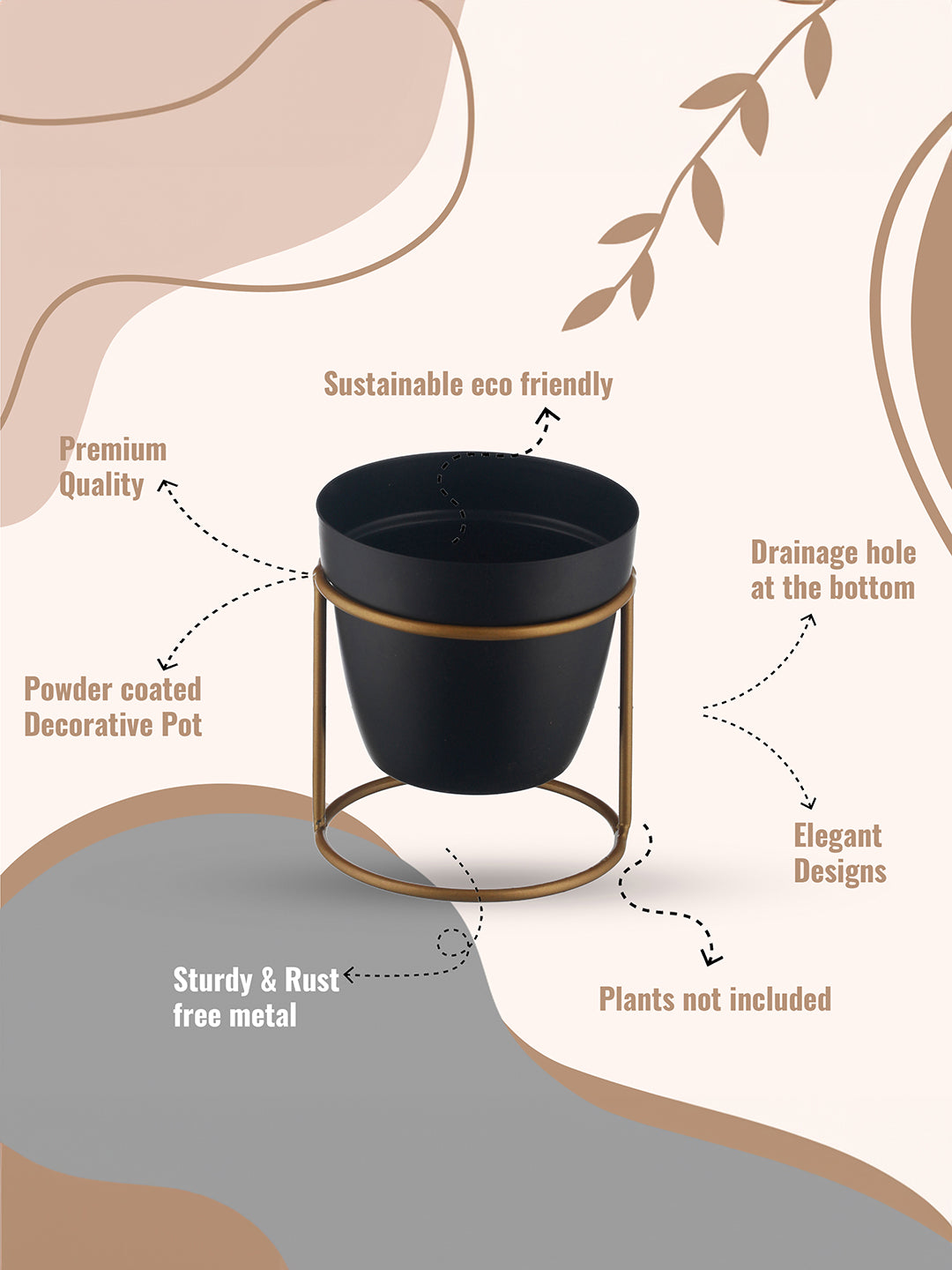 Parona Metal Planter - Set Of Two