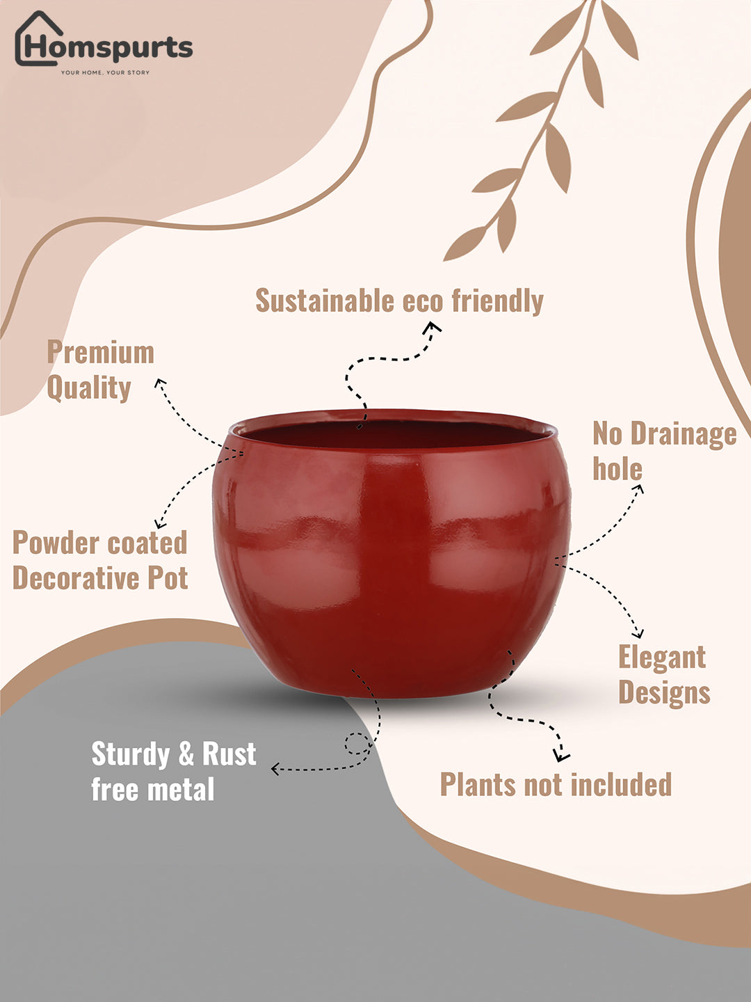 Ivera Dune Planter (Red) - Set Of Three