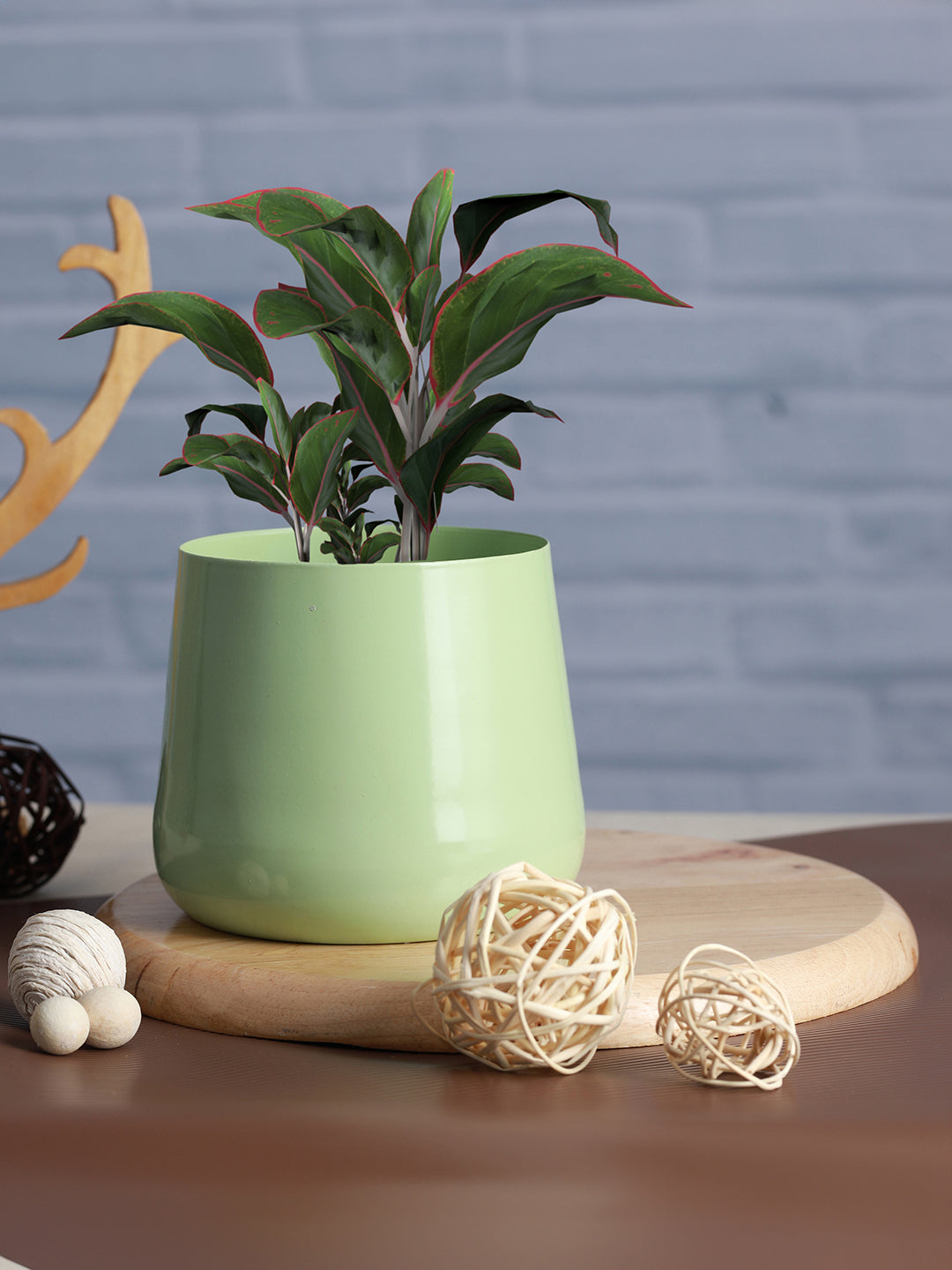 Melva Handcrafted Planter - Green