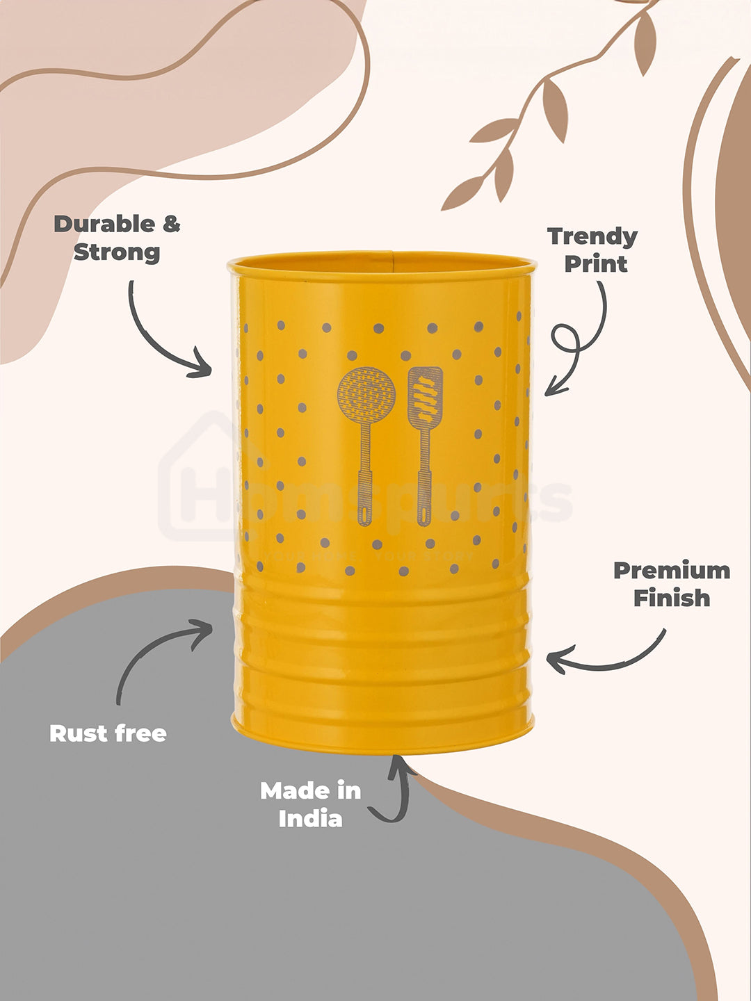Stack Spot Cutlery Stand - Yellow