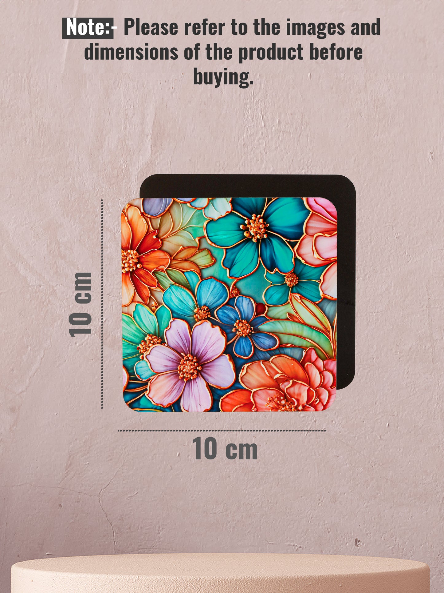 Refreshing Nature-Set Of 6 Wooden Coaster