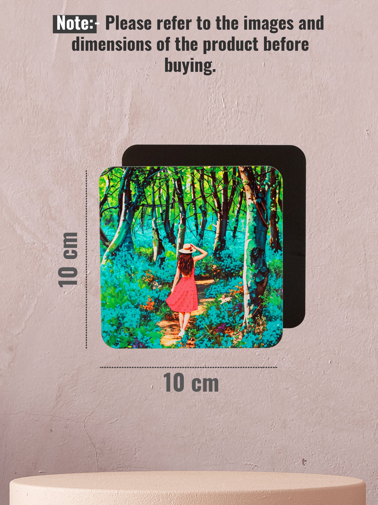 Colourful life-Set Of 4 Wooden Coaster