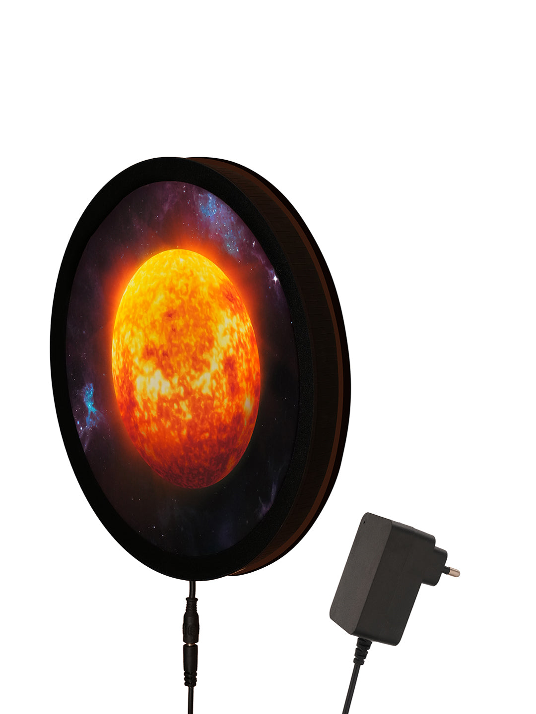 SunAura Round MDF Wall Light Décor