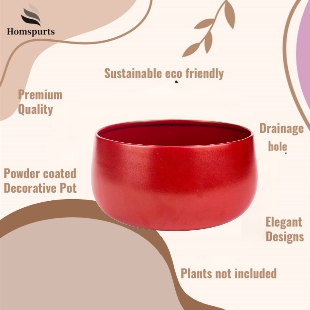 Helena Hue Planter (Red) - Set Of Two