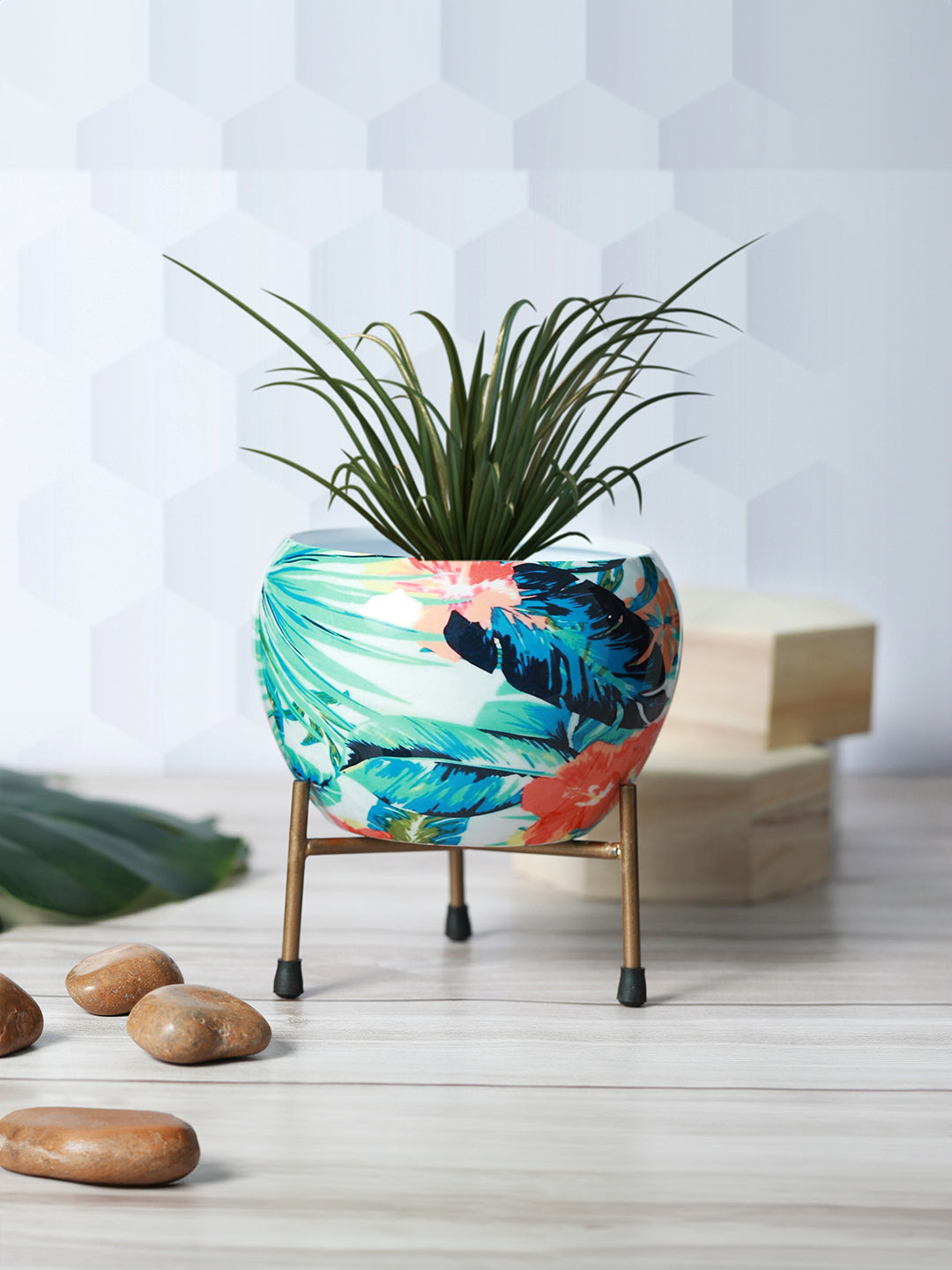 Rosso Ethnic Handcrafted Planter With Stand