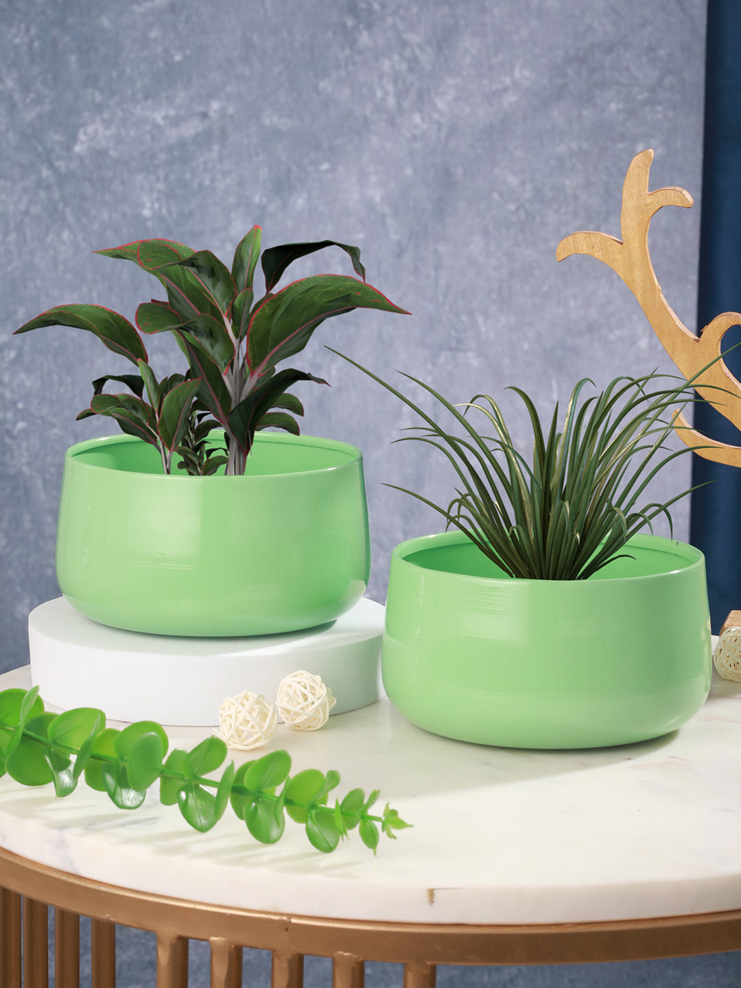 Helena Hue Planter (Green) - Set Of Two