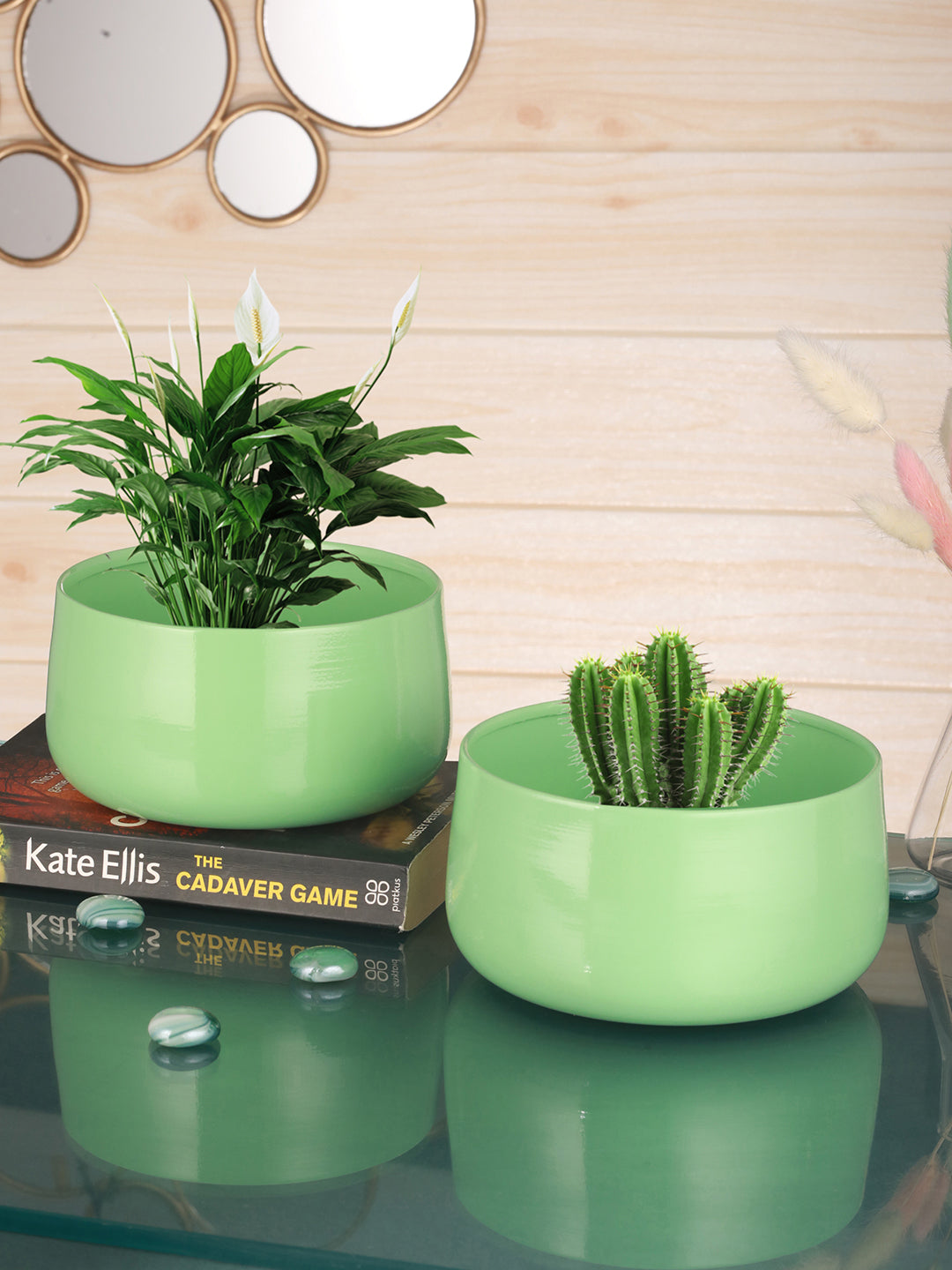 Helena Hue Planter (Green) - Set Of Two