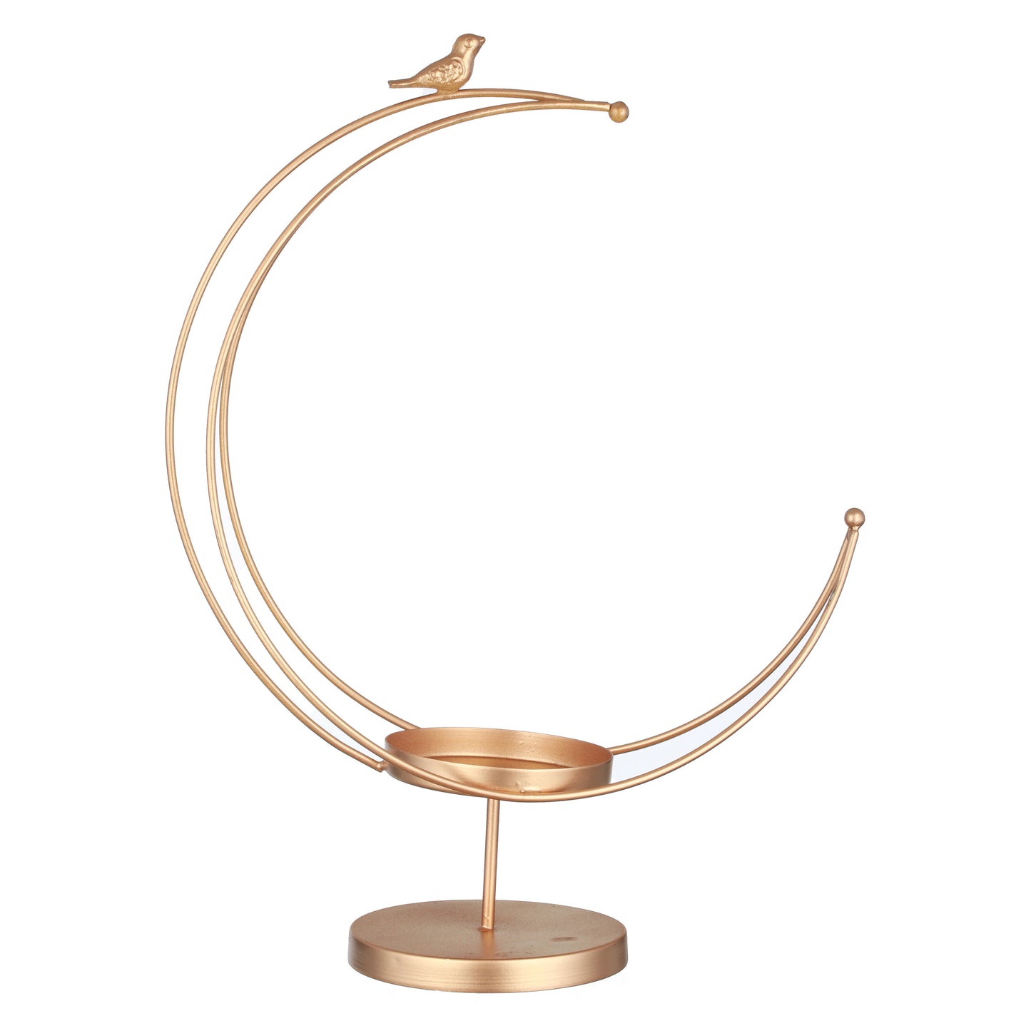 Serenity Glow Iron Bird Tea Light Candle Holder