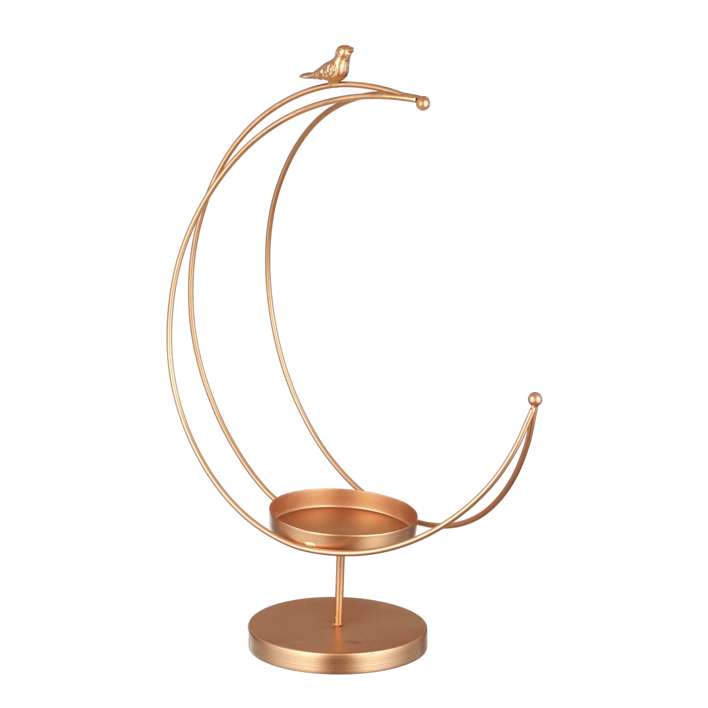 Serenity Glow Iron Bird Tea Light Candle Holder
