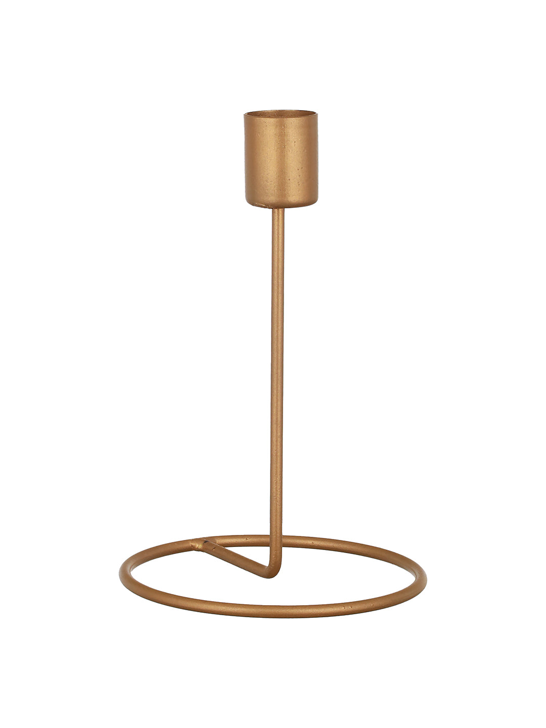 Crafted Gleam Tea Light candle holder-Set of 4, Golden