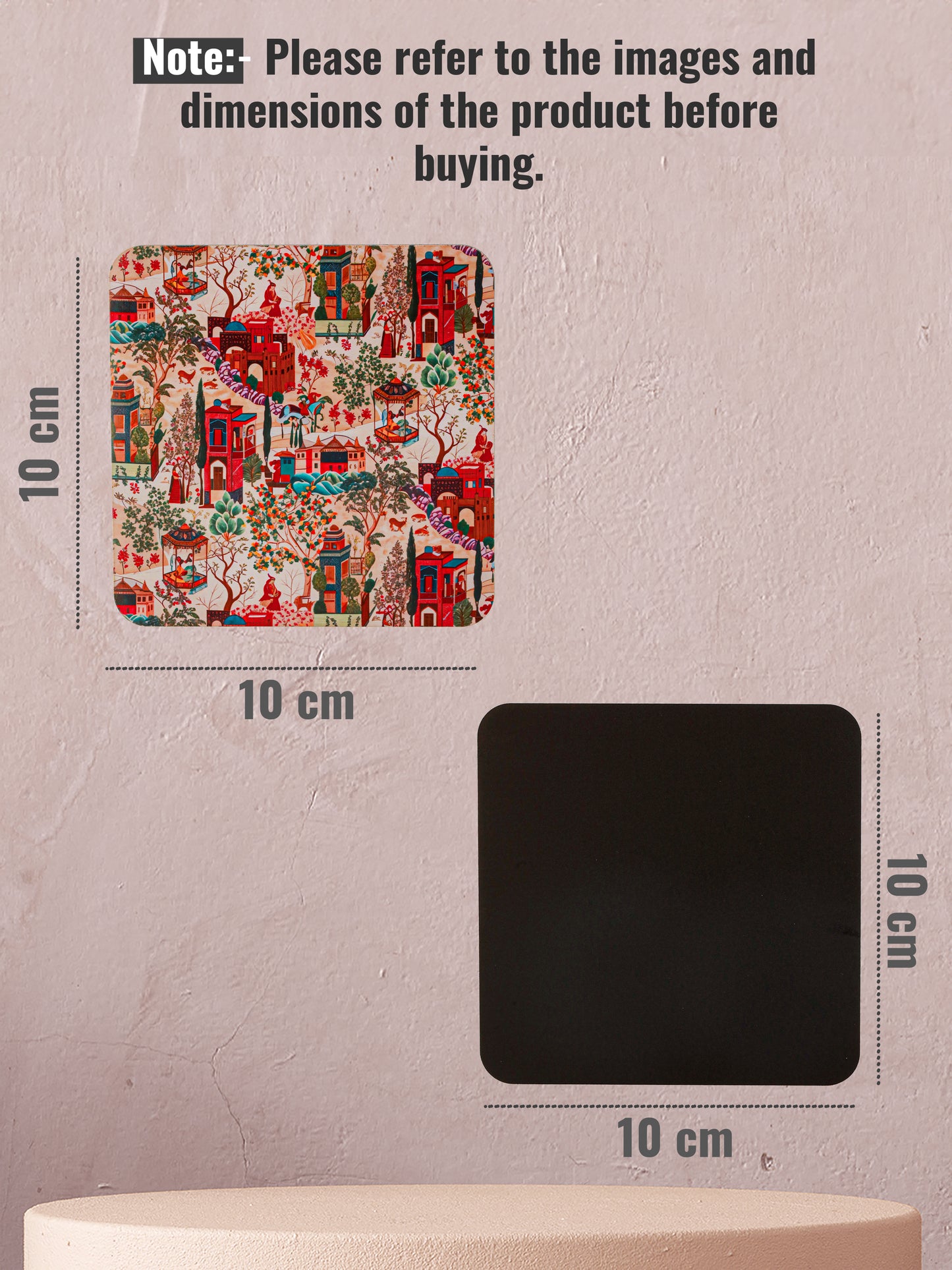 Life in colours-Set Of 6 Wooden Coaster