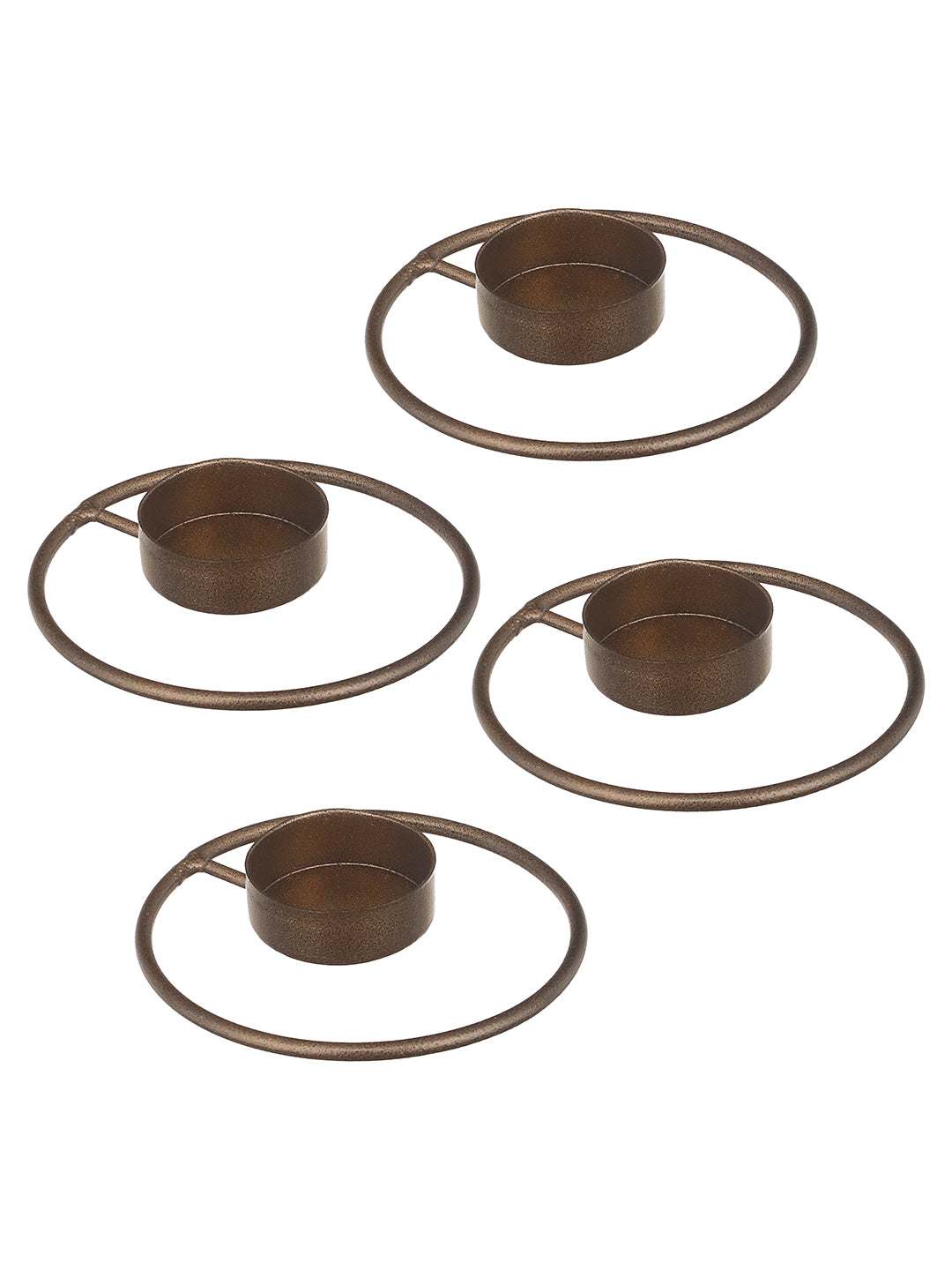 Rustic Radiance Tea Light candle holder -Set of 4, Antique