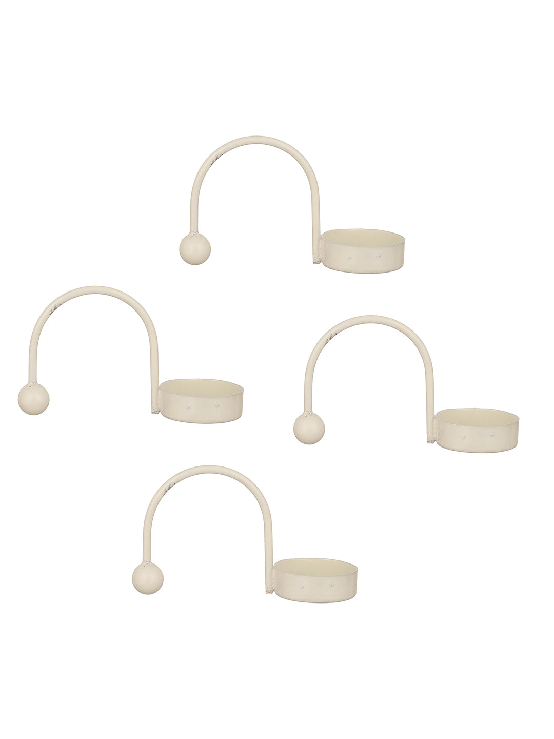 Mosaic Glow Tea Light candle holder -Set of 4, White