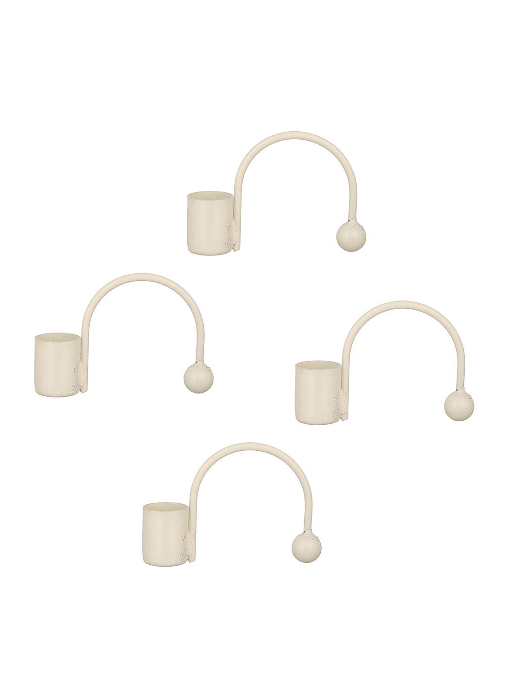 Aura Lights Tea Light candle holder-Set of 4, White