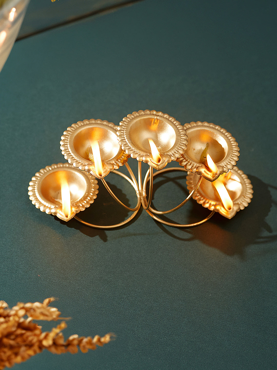 Antique 5 diyas Urli