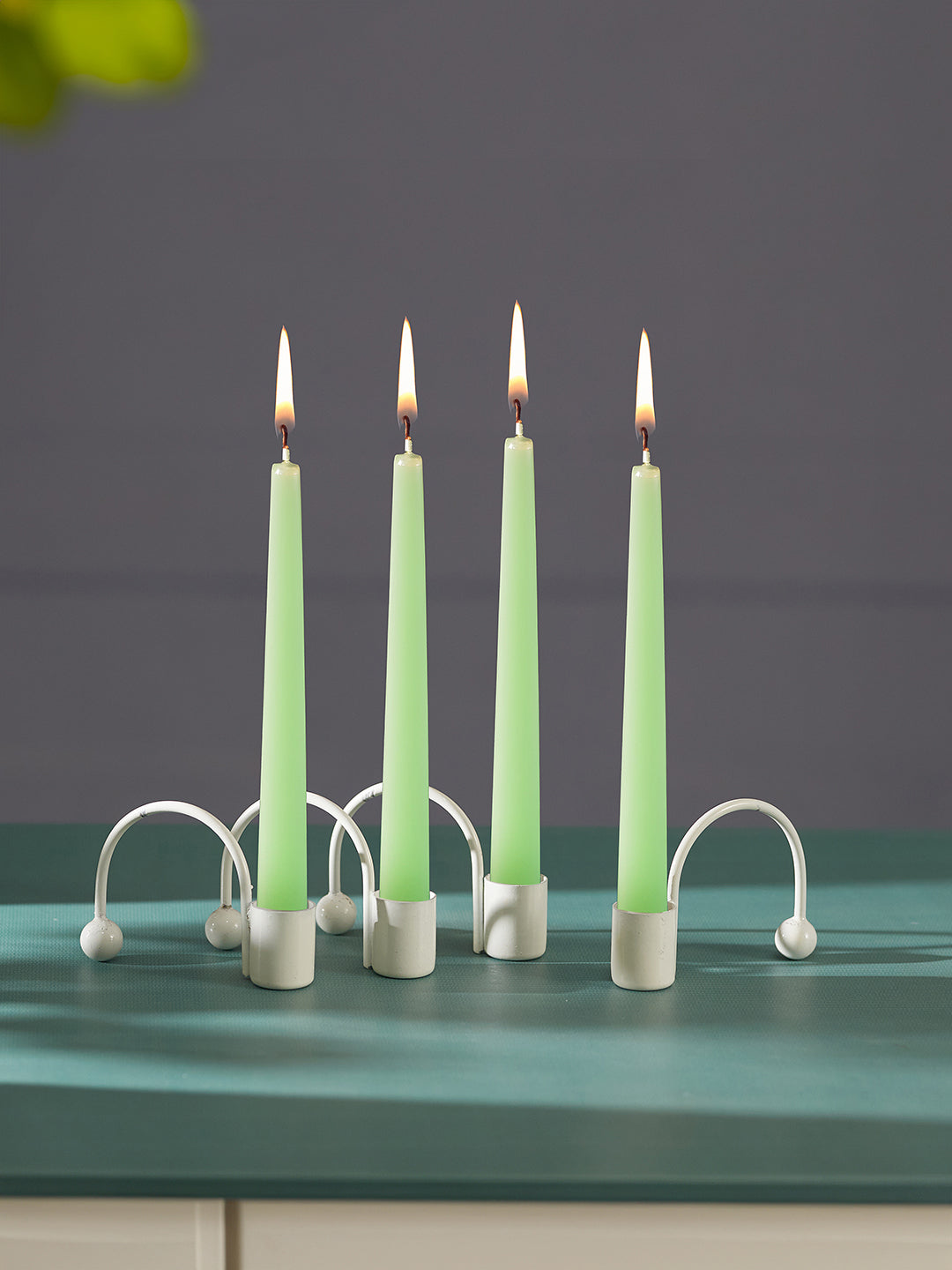 Aura Lights Tea Light candle holder-Set of 4, White