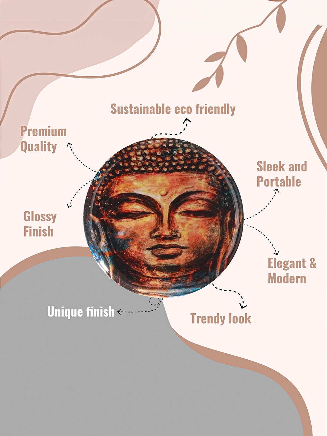Tranquil Lotus Buddha Wall Plate