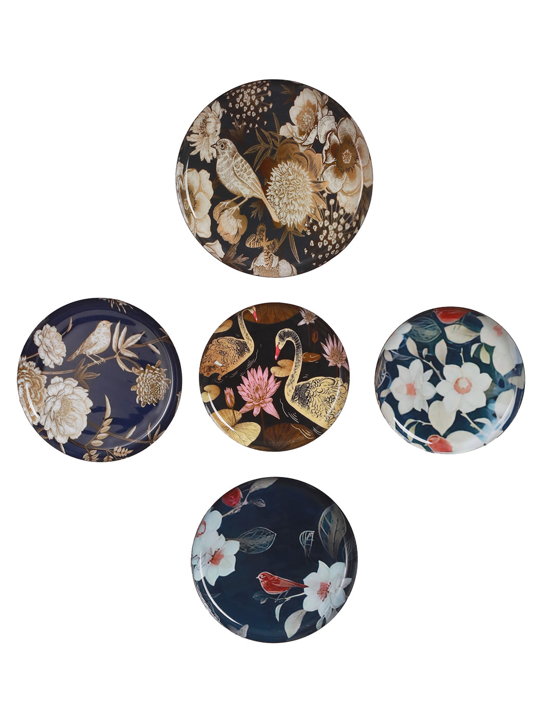 Oriental Blooms Wall Plates