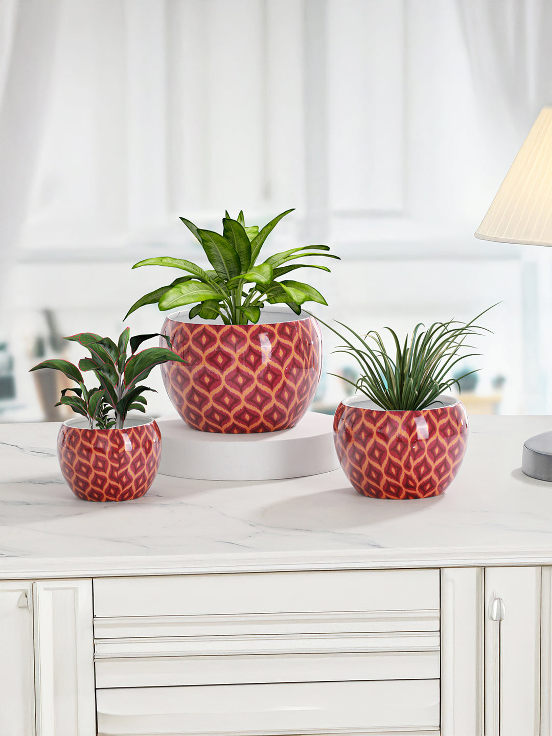Meenakari Ethnic Handcrafted Planter - Set Of Three