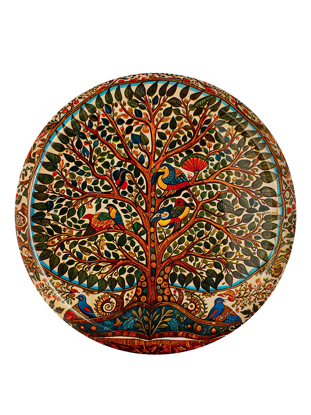 Madhubani Inspired Tree Wall Plate