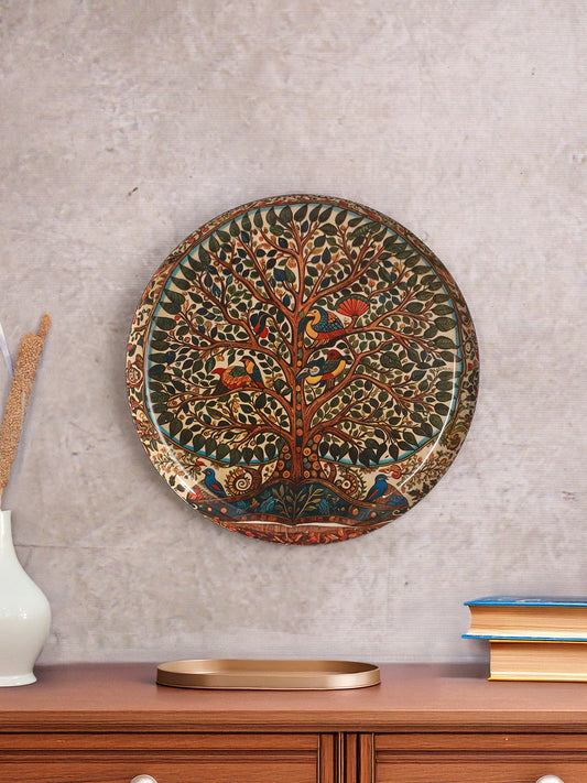 Madhubani Inspired Tree Wall Plate