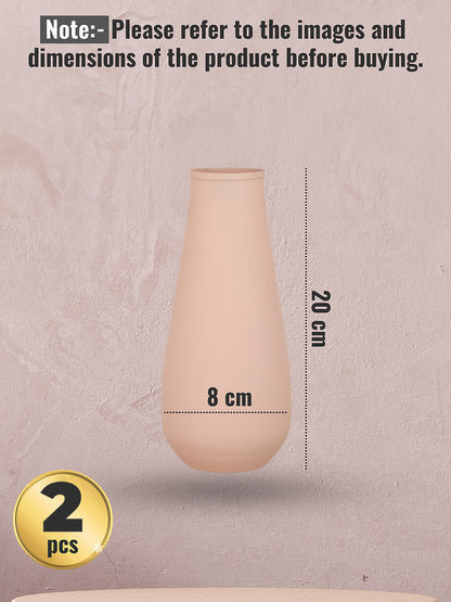 Areitha Metal Vase (Baby Pink) - Set Of Two