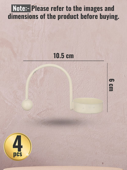 Mosaic Glow Tea Light candle holder -Set of 4, White