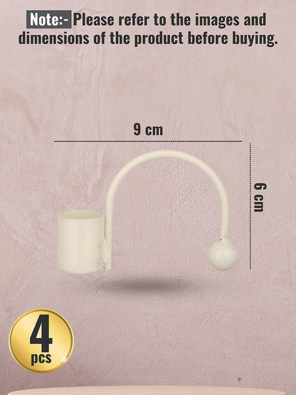 Aura Lights Tea Light candle holder-Set of 4, White