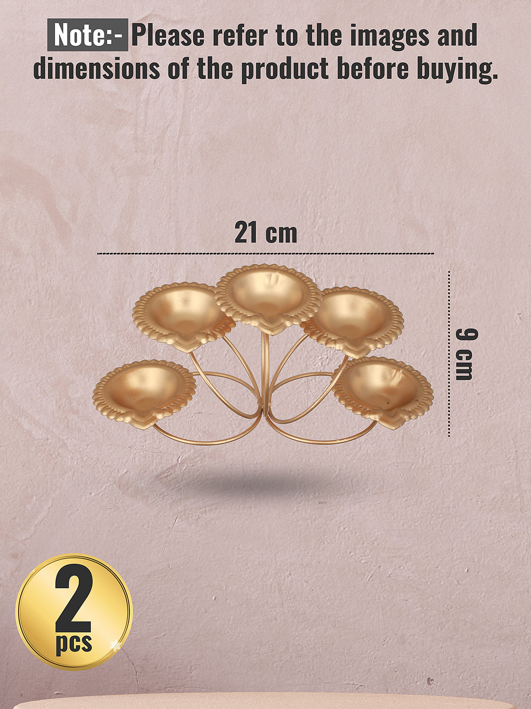 Antique 5 diyas Urli