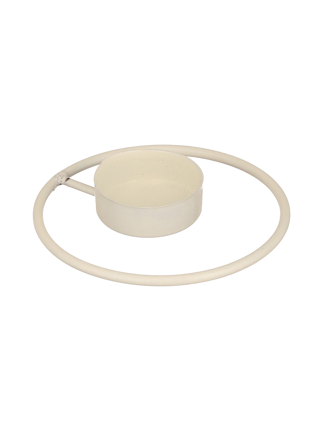 Rustic Radiance Tea Light candle holder -Set of 4, White