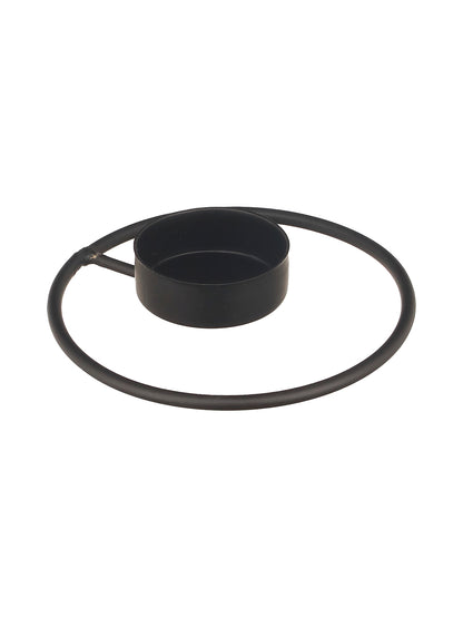 Rustic Radiance Tea Light candle holder -Set of 4, Black