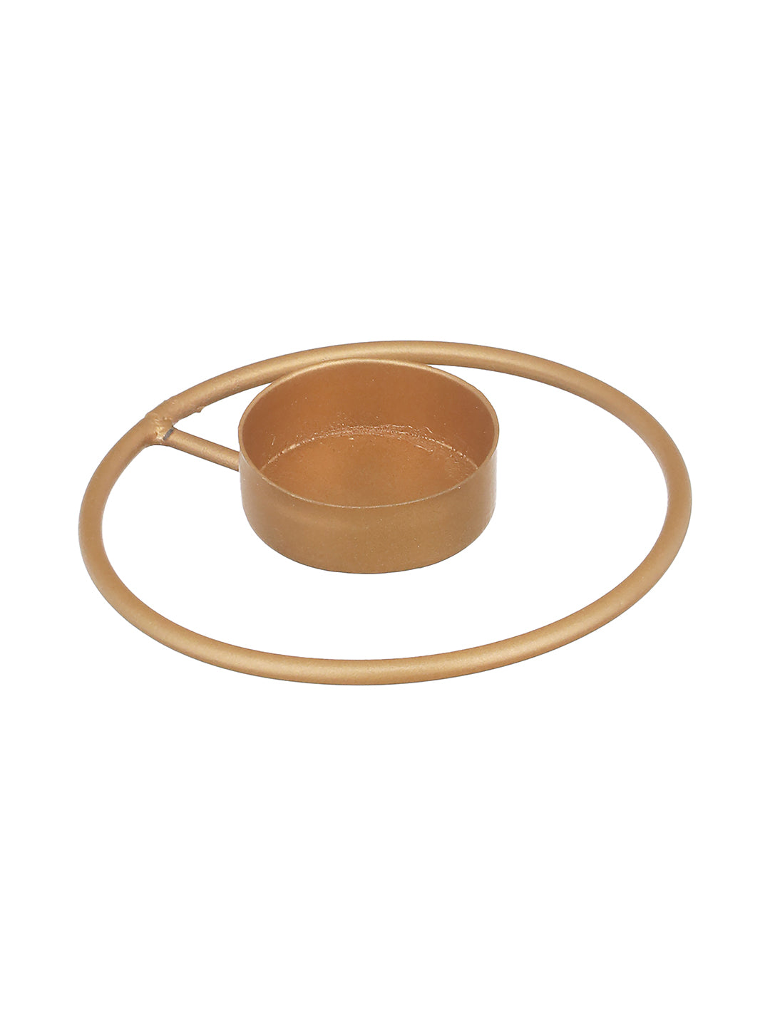 Rustic Radiance Tea Light candle holder -Set of 4, Golden