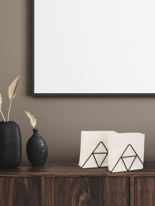 Trio Trail Napkin Holder (Black) - Set Of Two