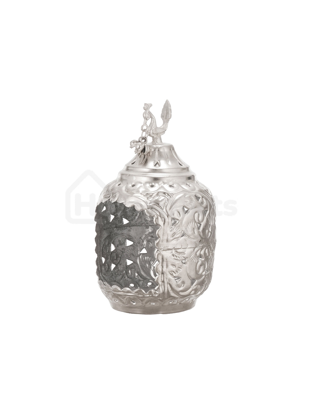 DivineNest Antique Silver Diya (set of 2)