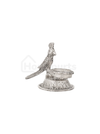 Antique Finish Parrot Tealight Duo