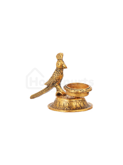 Metallic Parrot Duo Candle Holders