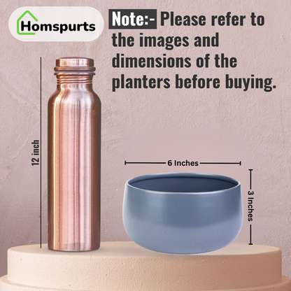 Helena Hue Planter (Grey) - Set Of Two