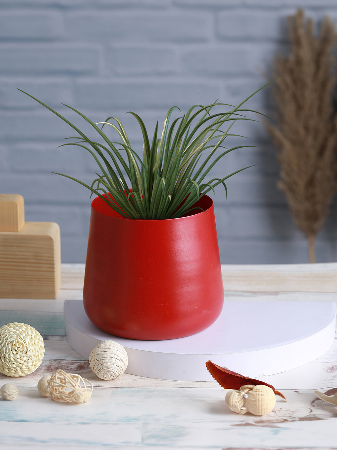 Melva Handcrafted Planter - Red
