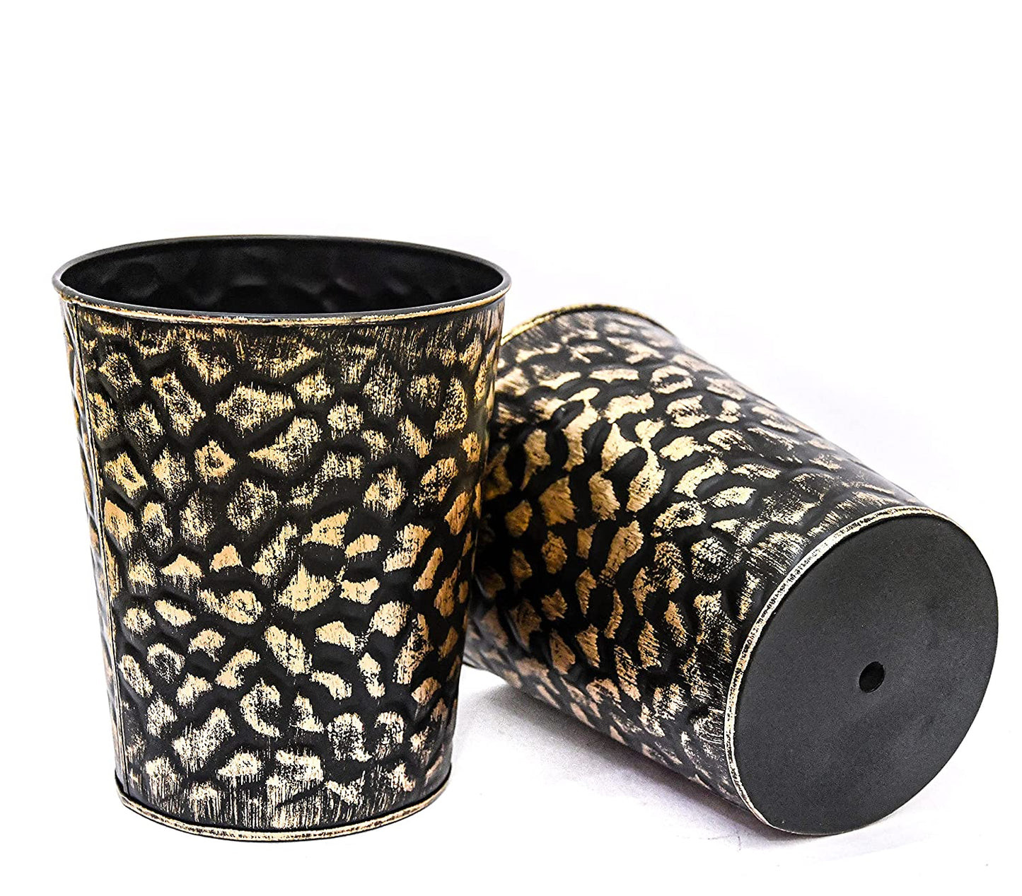 Black and Gold Rough Stone Texture  Planters