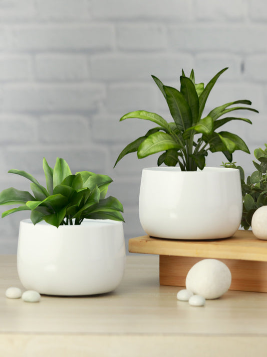 Helena Hue Planter (White) - Set Of Two