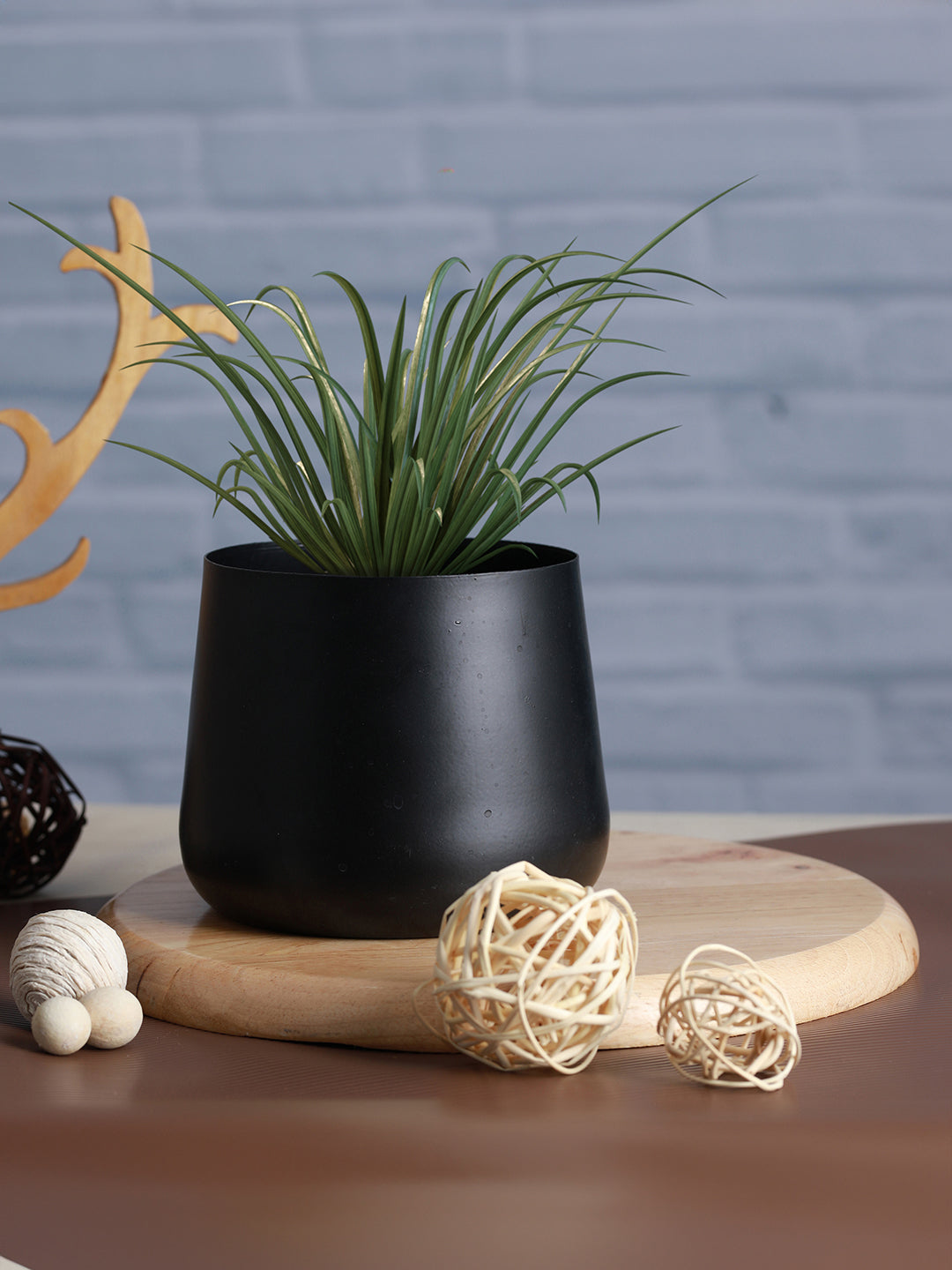 Nita Handcrafted Planter - Brown