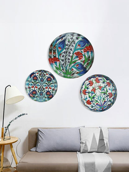 Indigo Tulip Wall Plates