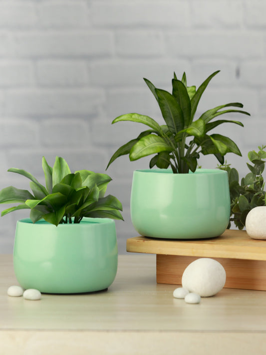 Helena Hue Planter (Green) - Set Of Two