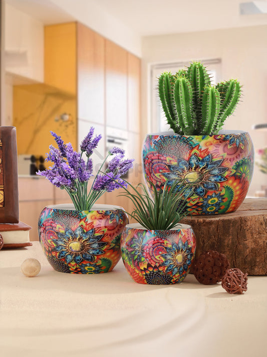 Elitta Ethnic Handcrafted Planter - Set Of Three